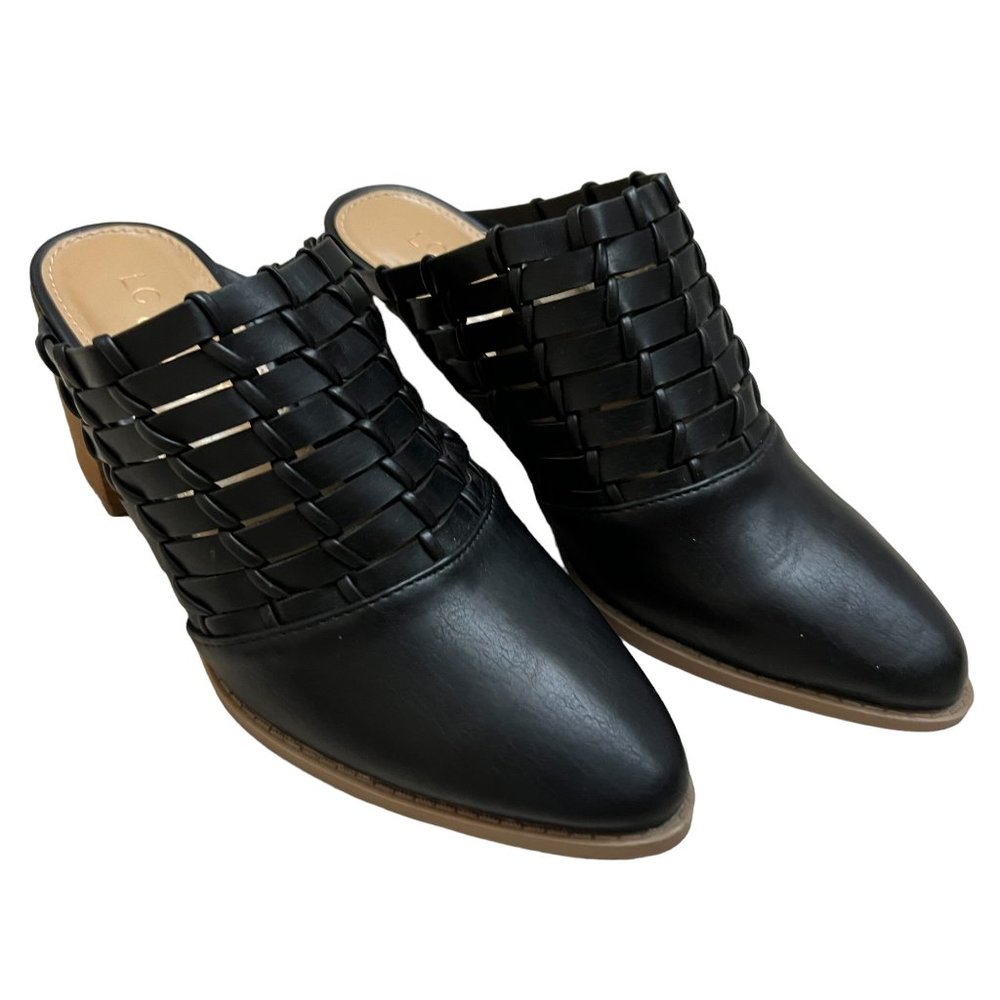 LC Lauren Conrad Riverbirch Black Women's Mules. NO FLAWS Size 6 NWOB